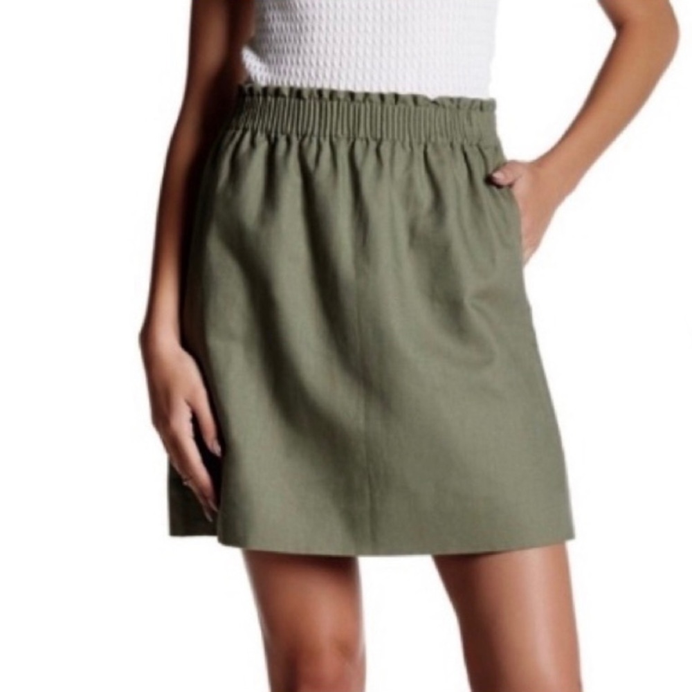 J Crew Linen Sidewalk Skirt